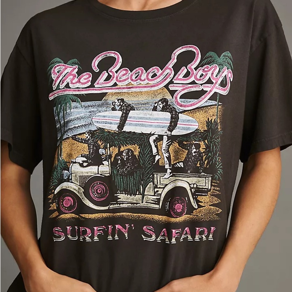Letluv for Anthropologie Graphic Beach Boys Tee